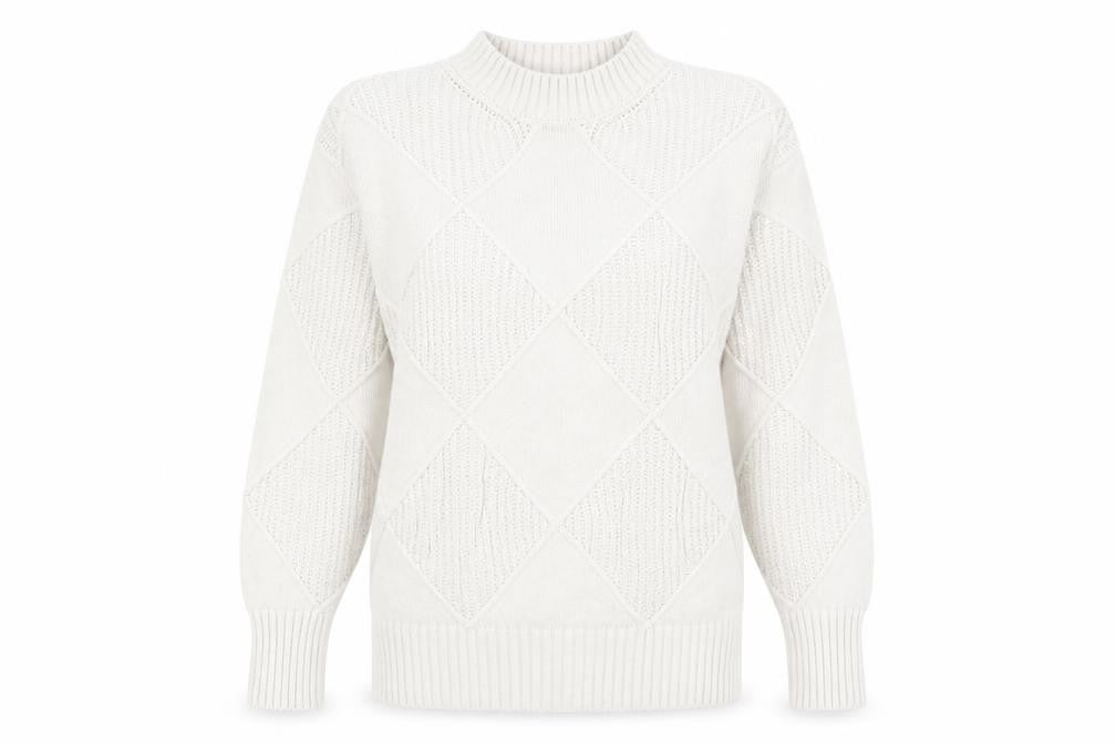 Marks & Spencer Womens Beige Round Neck Cotton Pullover Jumper Size XS