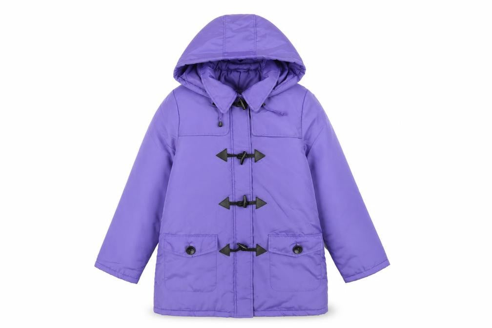 Being Casual Womens Purple Rain Coat Coat Size 12 Zip