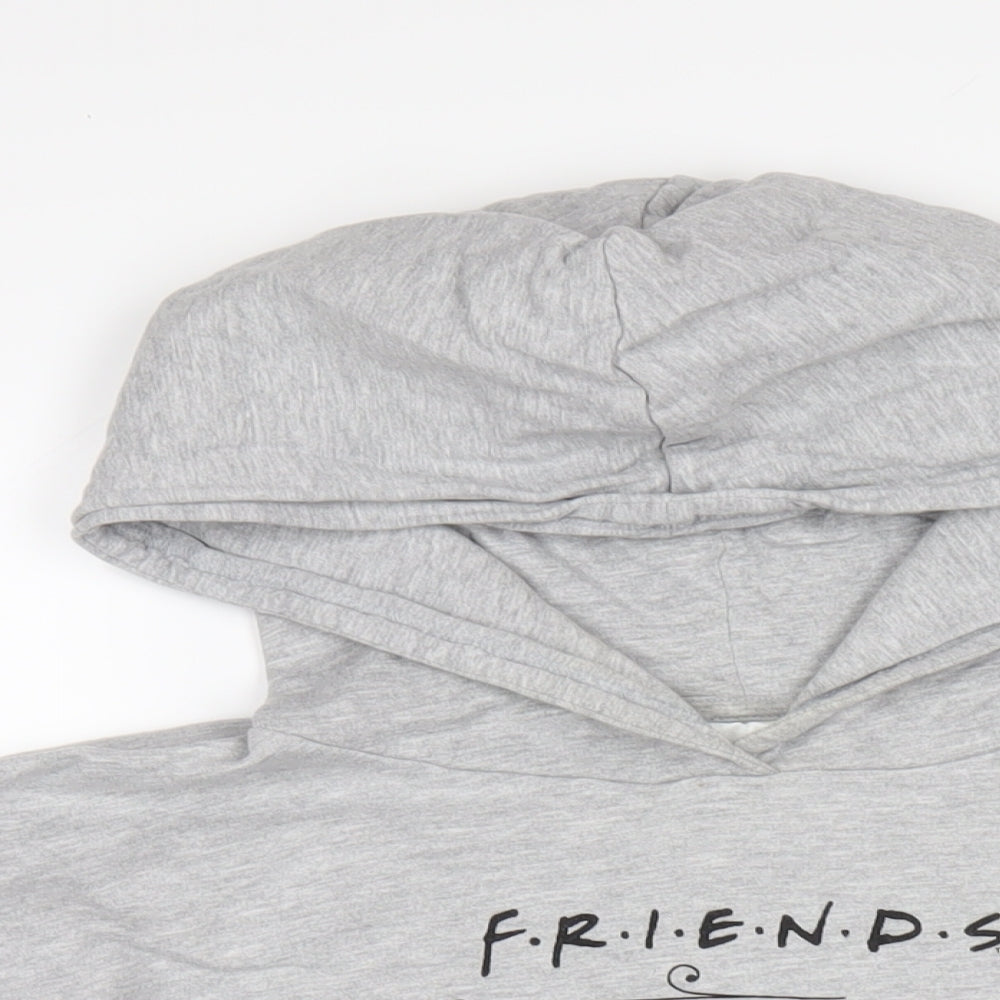 Friends Womens Grey Cotton Pullover Hoodie Size 12 Pullover