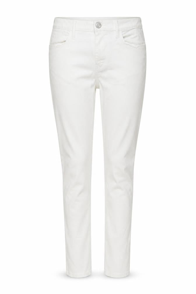 Marks and Spencer Womens White Cotton Skinny Jeans Size 10 L28 in Regular Button