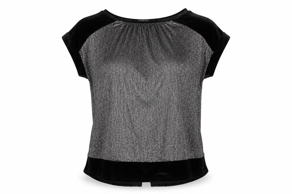 Oasis Womens Black Polyester Basic Blouse Size S Round Neck
