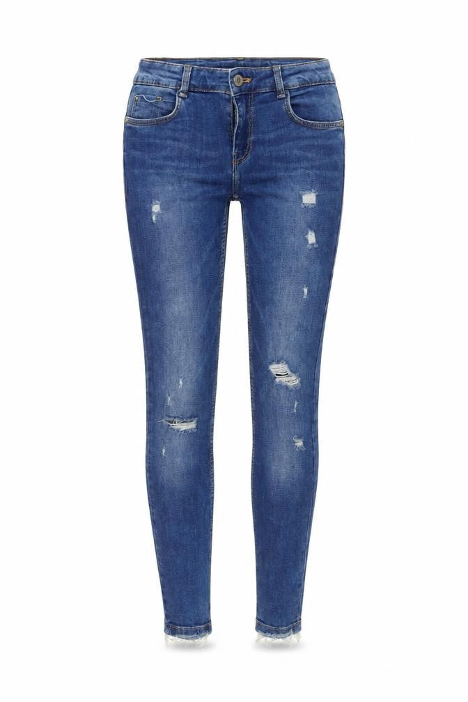 Zara Womens Blue Cotton Skinny Jeans Size 24 in L27 in Regular Button