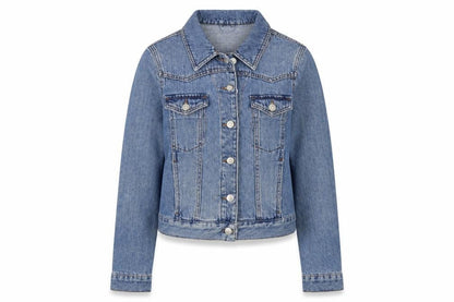 Topshop Womens Blue Jacket Size 8 Button