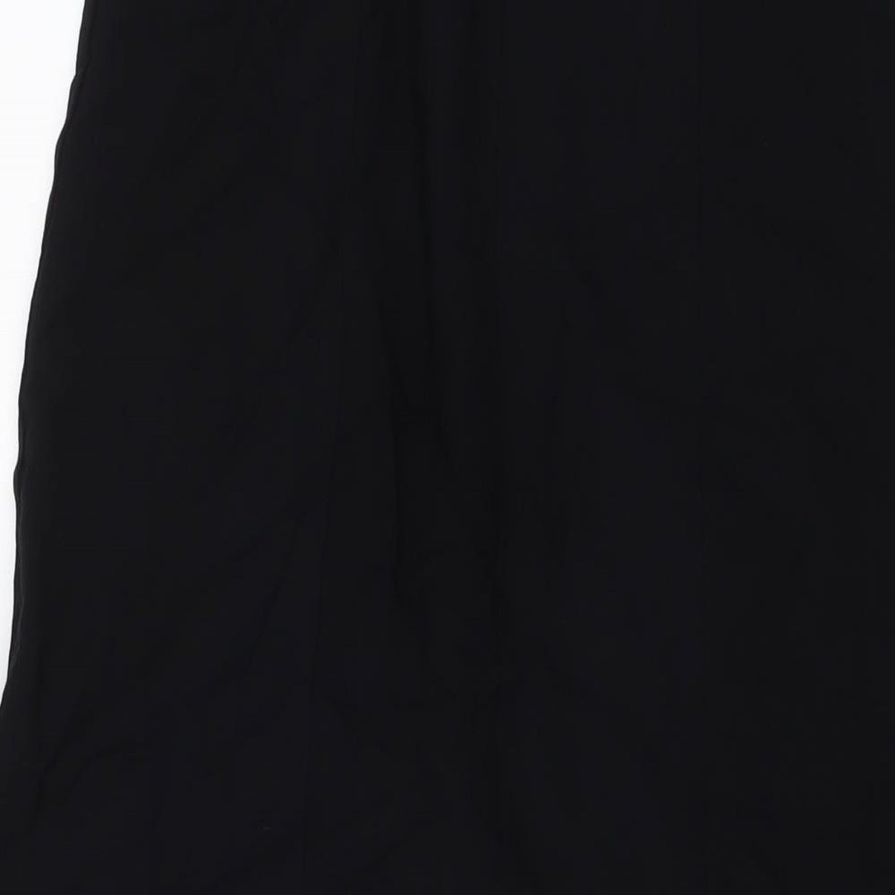 Vera & Lucy Womens Black Viscose A-Line Skirt Size S Button