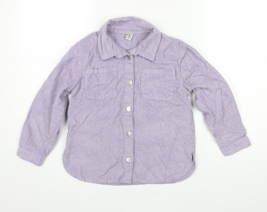 TU Girls Purple Jacket Size 8 Years Button