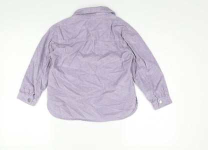 Back view of Tu girls’ purple jacket, size 8, years button