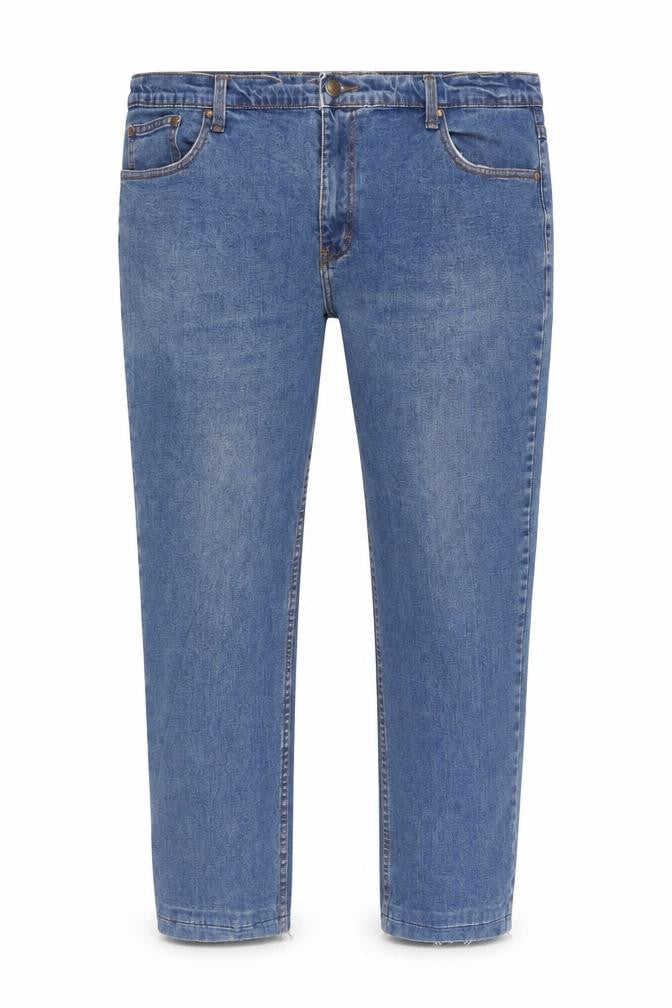 Cotton Traders Mens Blue Cotton Tapered Jeans Size 42 in L26 in Regular Zip
