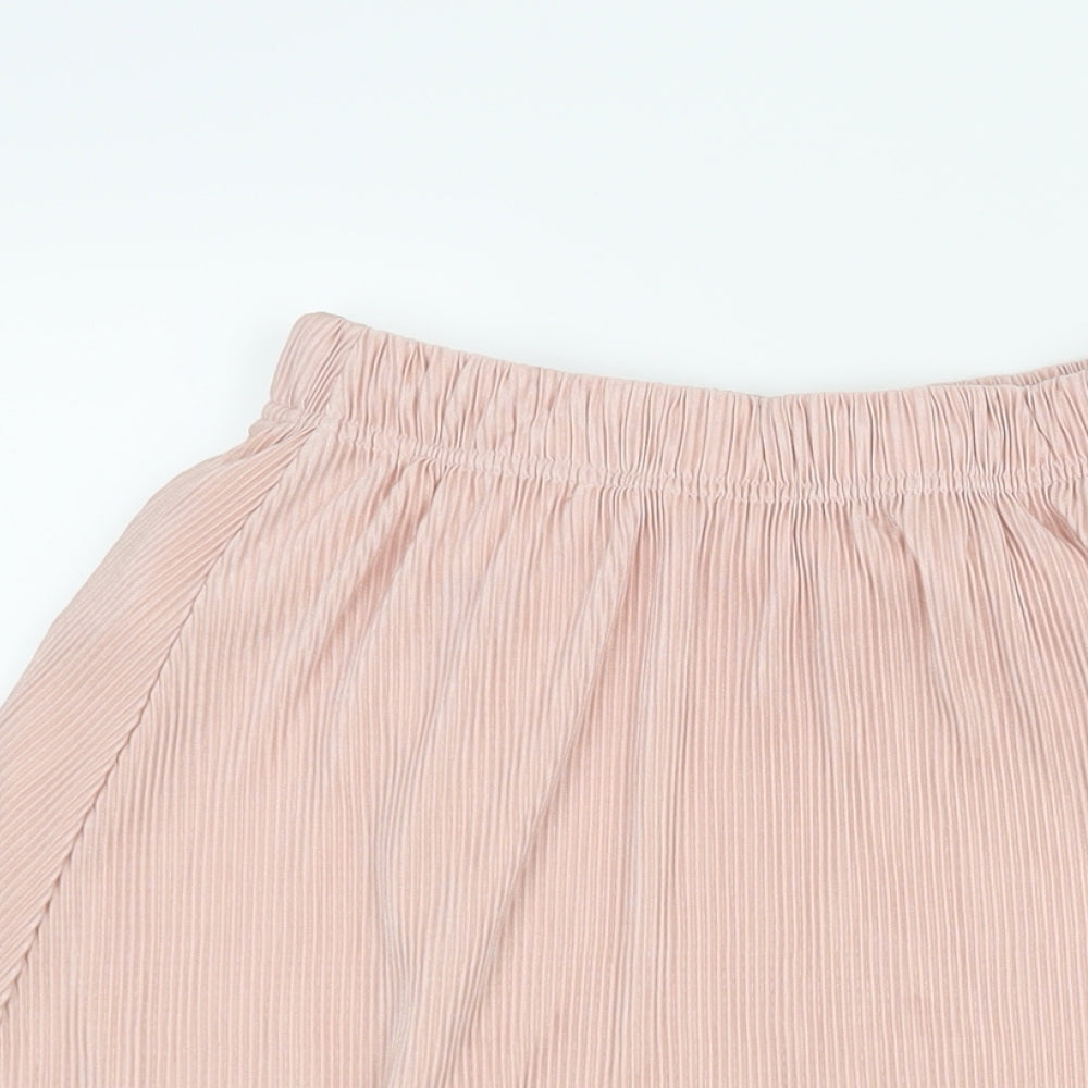 Bik Bok Womens Pink Polyester Flare Skirt Size S - Plisse