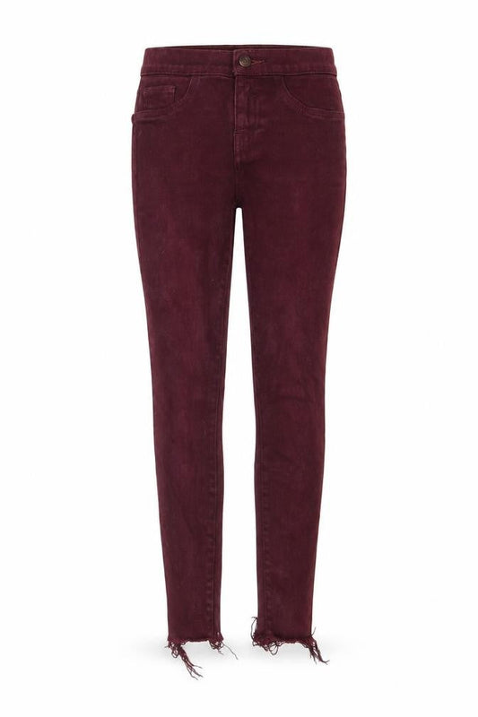 New Look Womens Red Cotton Skinny Jeans Size 8 L27 in Regular Zip