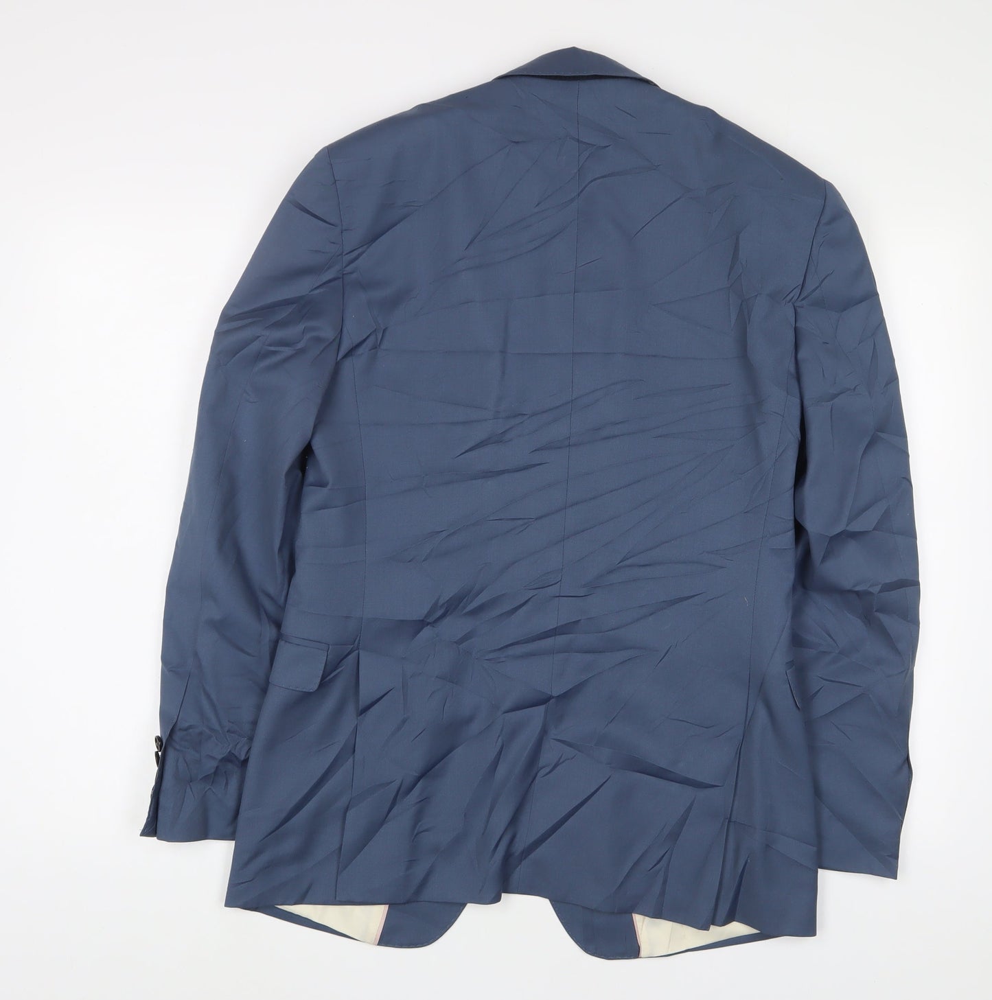 French Connection Mens Blue Wool Jacket Suit Jacket Size 38 Regular - Inside Pockets