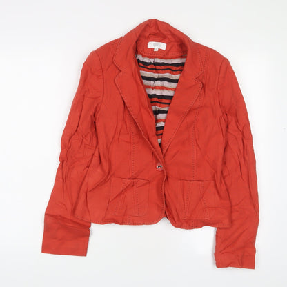 Marks & Spencer Womens Red Jacket Size 10 Button
