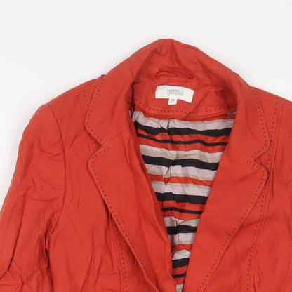 Marks & Spencer Womens Red Jacket Size 10 Button
