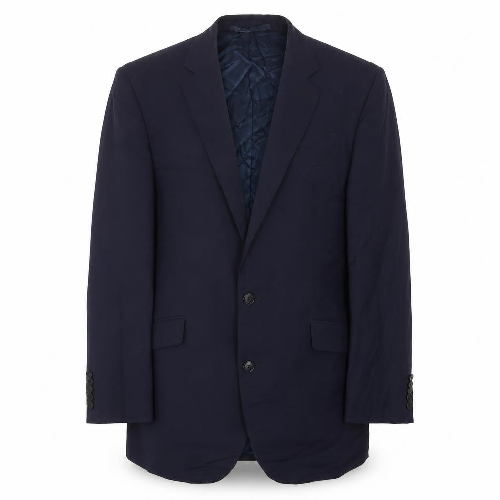 Alexandra Mens Blue Wool Jacket Suit Jacket Size 42 Regular