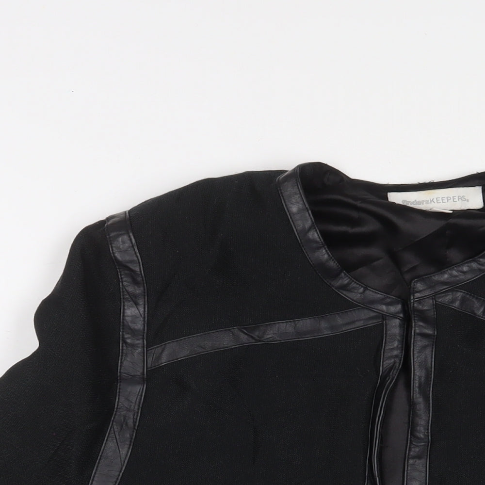 Finders Keepers Womens Black Jacket Size L Hook & Eye