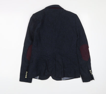 Zara Womens Blue Jacket Blazer Size S Button