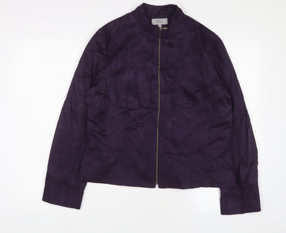 Marks & Spencer Womens Purple Jacket Size 18 Zip