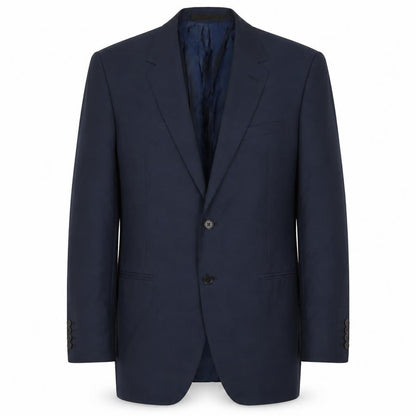 Front view of Autograph men’s blue wool jacket suit jacket, size 44, regular