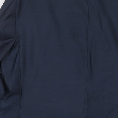 Brand and care label for Autograph men’s blue wool jacket suit jacket, size 44, regular