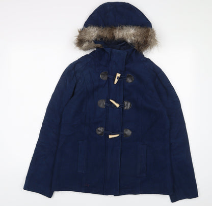 Marks & Spencer Womens Blue Jacket Coat Size 12 Zip