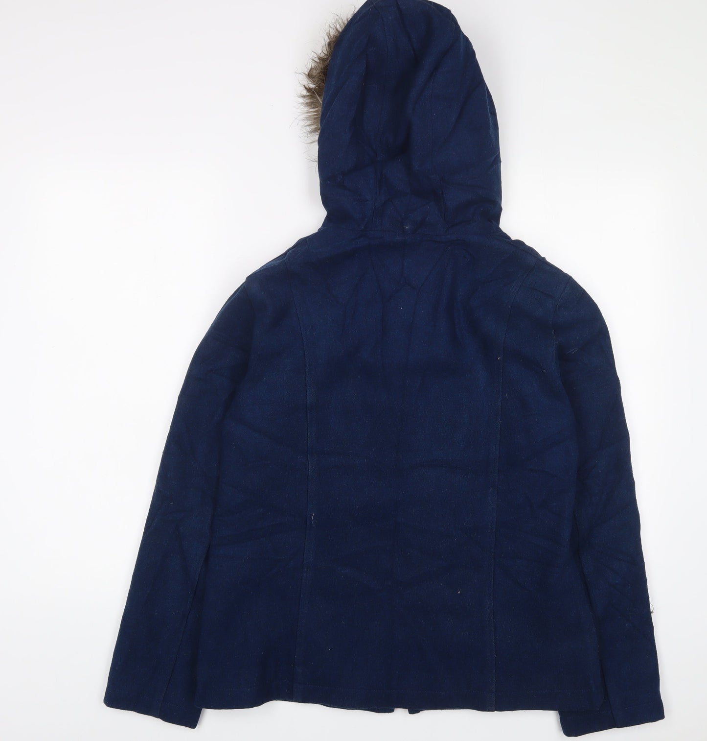 Marks and Spencer Womens Blue Jacket Coat Size 12 Zip