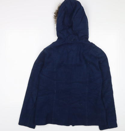 Marks & Spencer Womens Blue Jacket Coat Size 12 Zip
