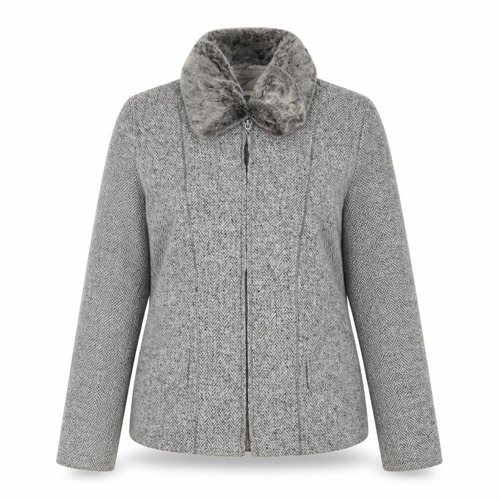 Gerry Weber Womens Grey Jacket Size 12 Zip