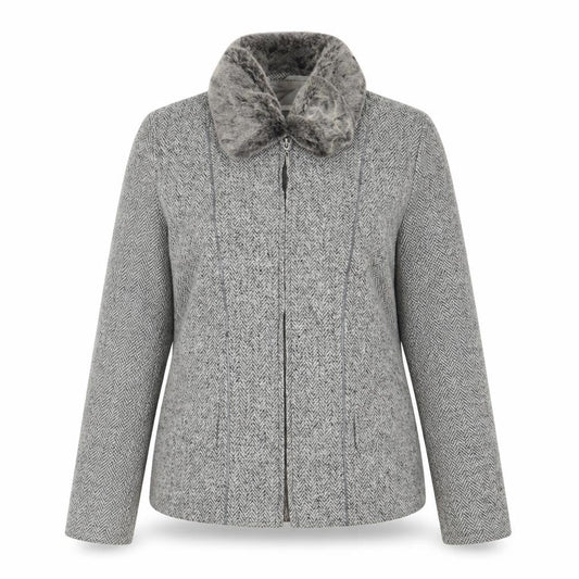 Gerry Weber Womens Grey Jacket Size 12 Zip