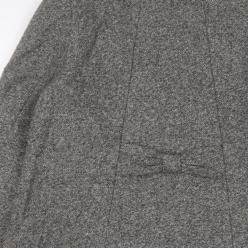 Zara Womens Grey Jacket Coat Size S Button