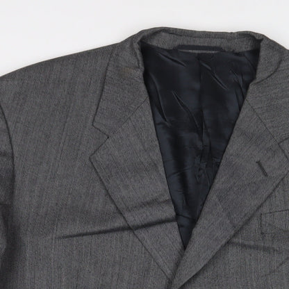 James Barry Mens Grey Wool Jacket Suit Jacket Size 44 Regular