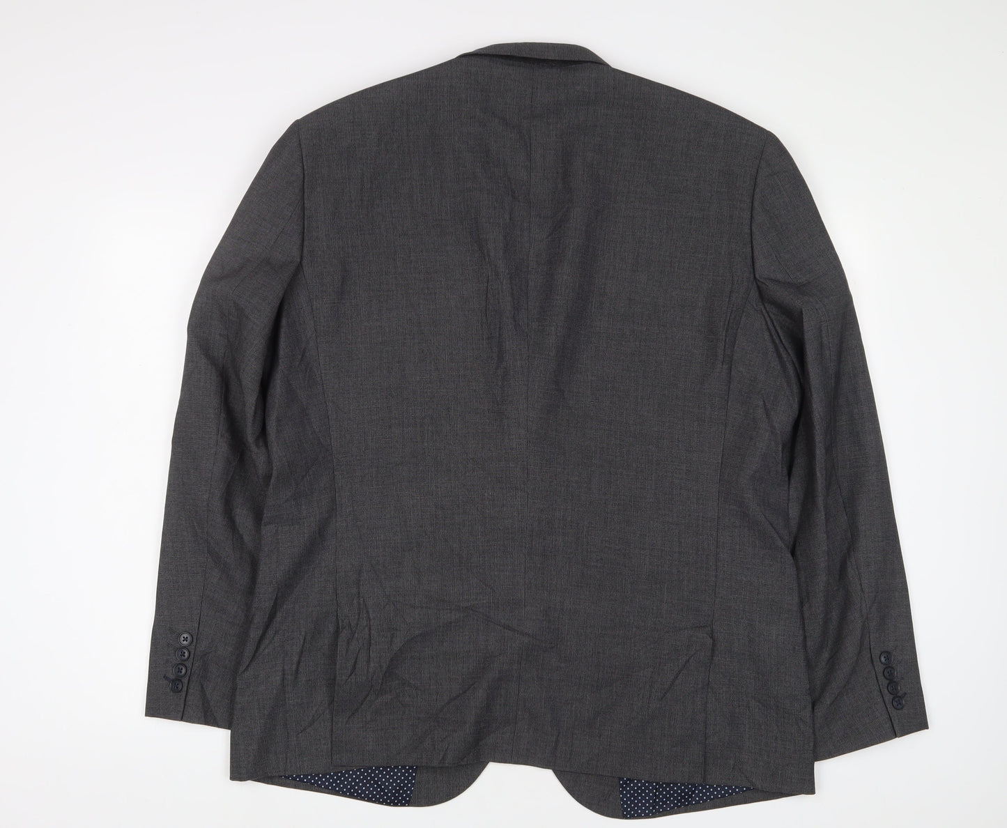 NEXT Mens Grey Polyester Jacket Suit Jacket Size 46 Regular