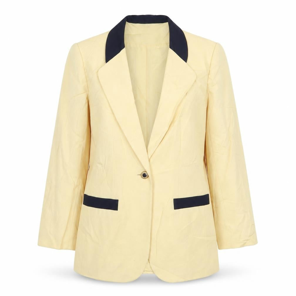 Kasper Womens Yellow Jacket Blazer Size 8 Button