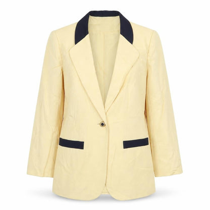 Kasper Womens Yellow Jacket Blazer Size 8 Button