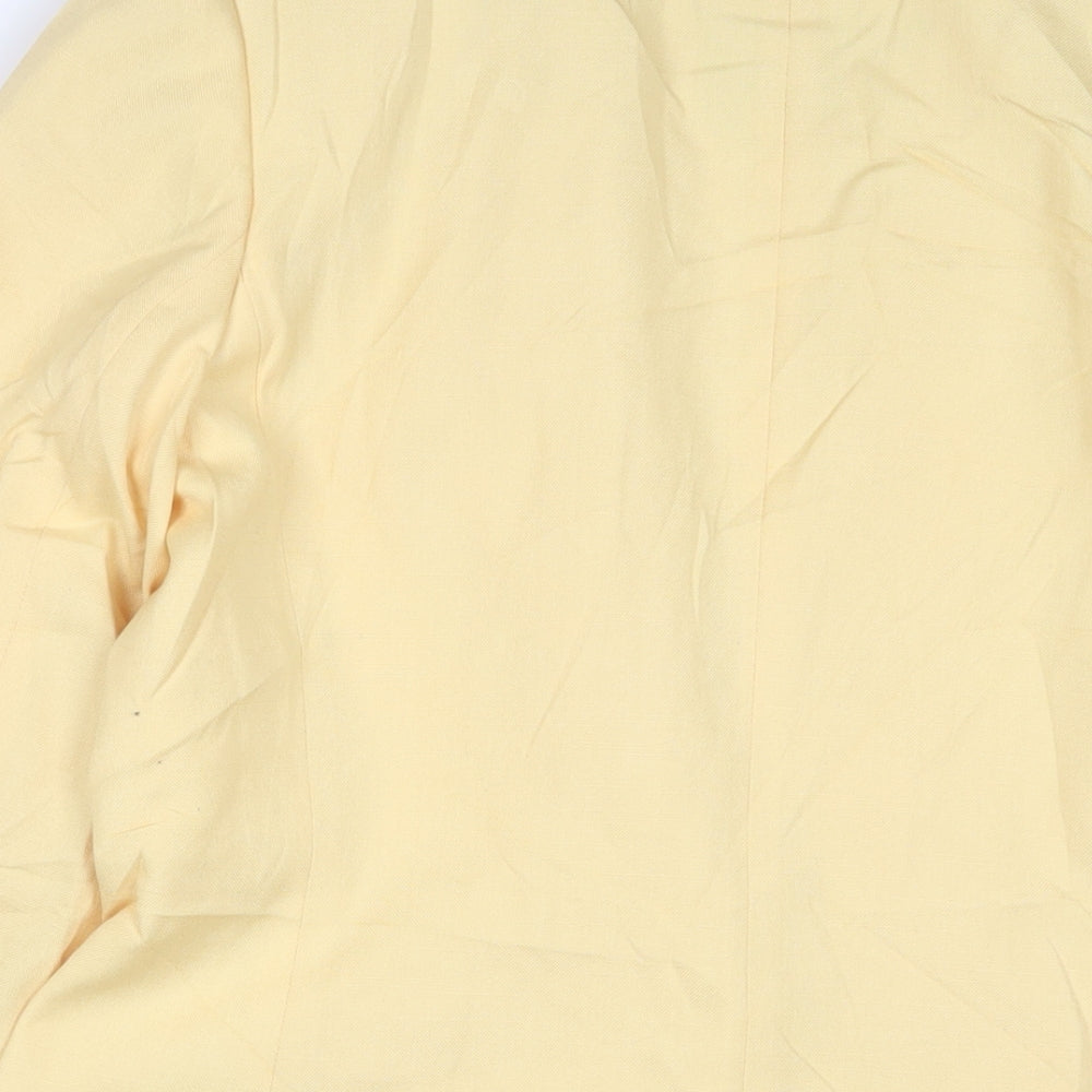 Kasper Womens Yellow Jacket Blazer Size 8 Button