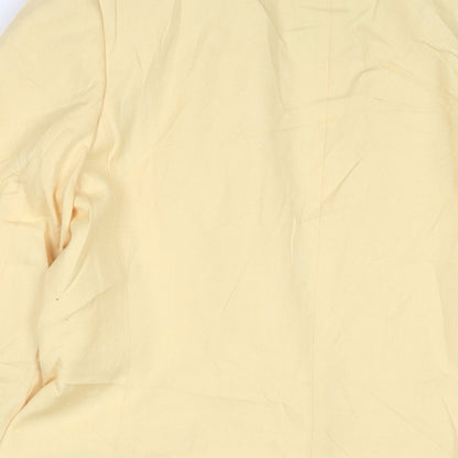 Kasper Womens Yellow Jacket Blazer Size 8 Button