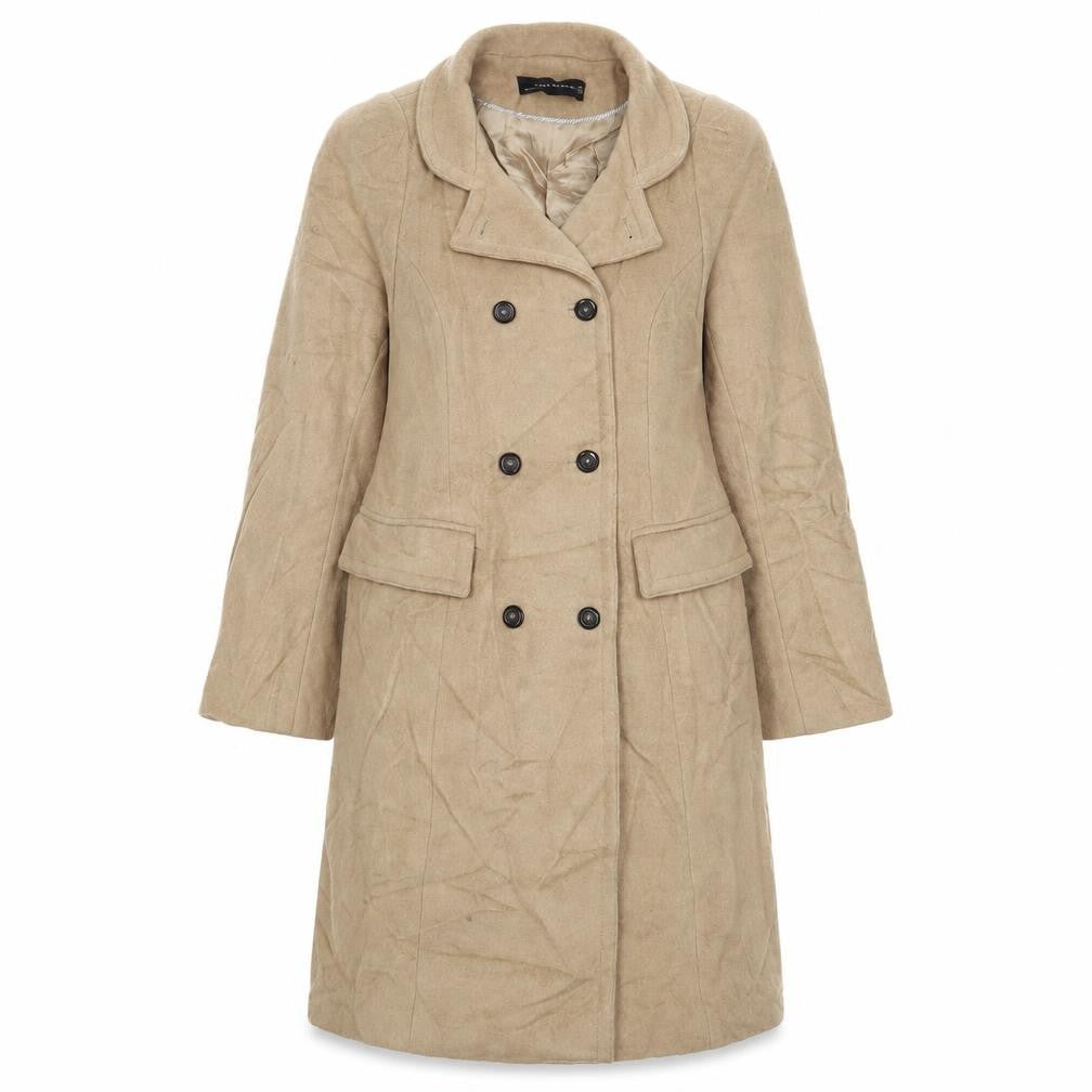Zara Womens Brown Overcoat Coat Size M Button - Pockets
