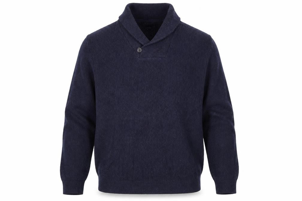 NEXT Mens Blue V-Neck Cotton Pullover Jumper Size L Long Sleeve
