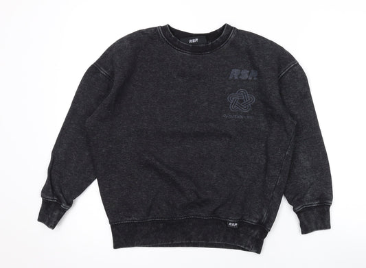 Ripstop Womens Grey Cotton Pullover Sweatshirt Size S Pullover