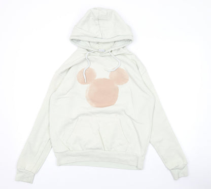 Preloved Disney Womens Beige Polyester Pullover Hoodie Size XS Pullover - Mickey Mouse - Front