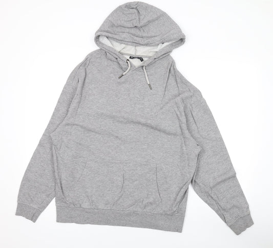 ASOS Womens Grey Cotton Pullover Hoodie Size 6 Pullover