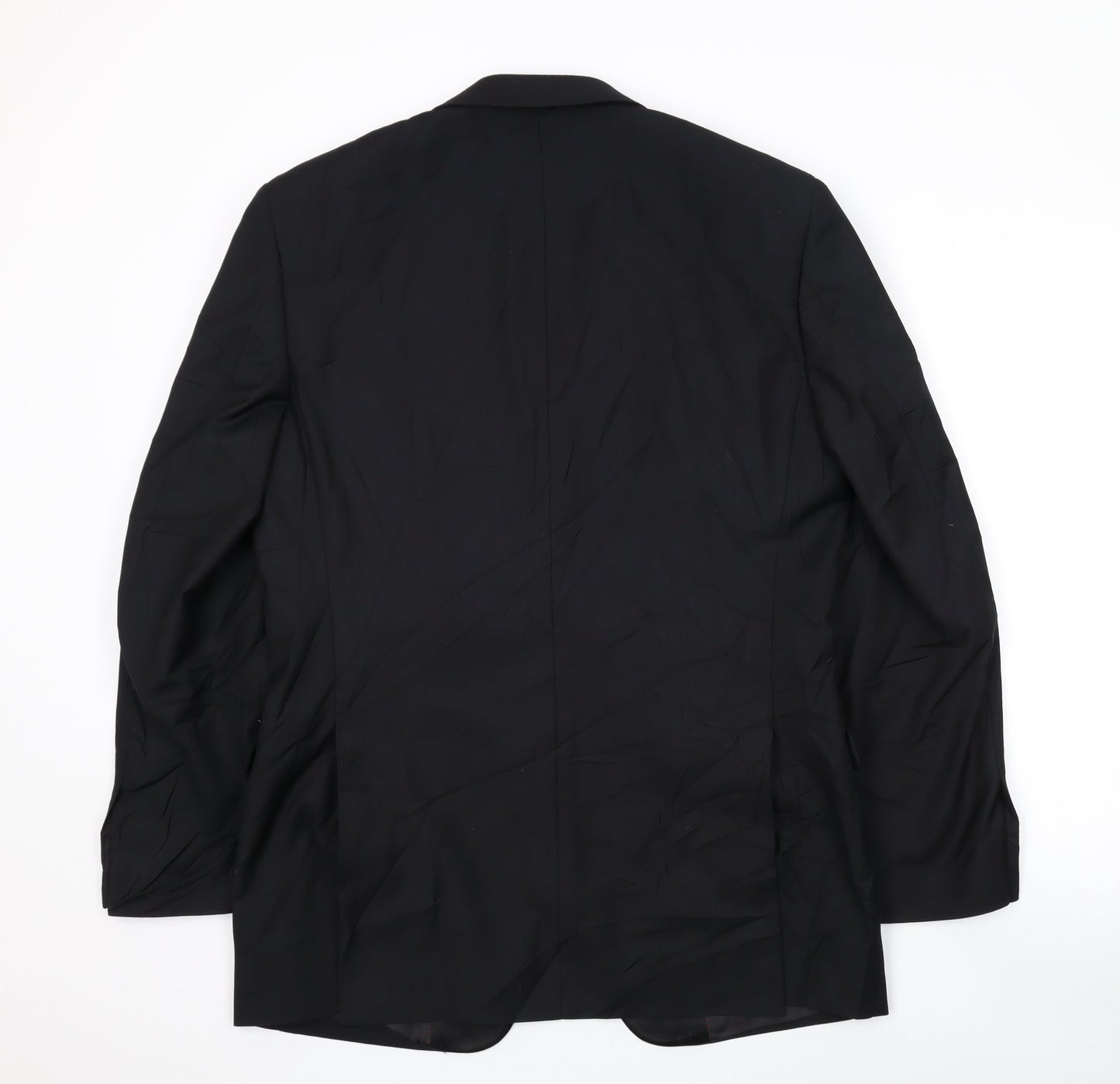 1860 Menswear Mens Black Polyester Jacket Suit Jacket Size 38 Regular