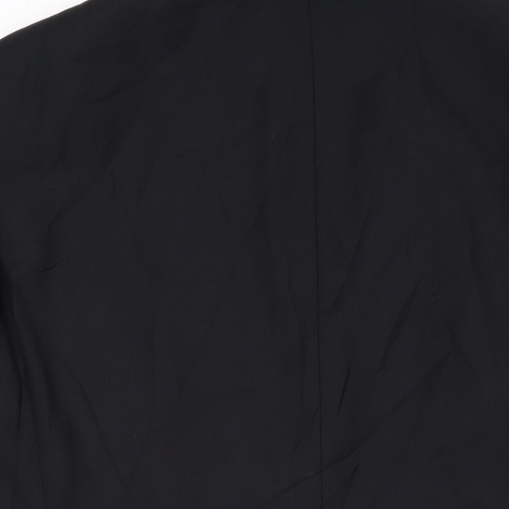 1860 Menswear Mens Black Polyester Jacket Suit Jacket Size 38 Regular
