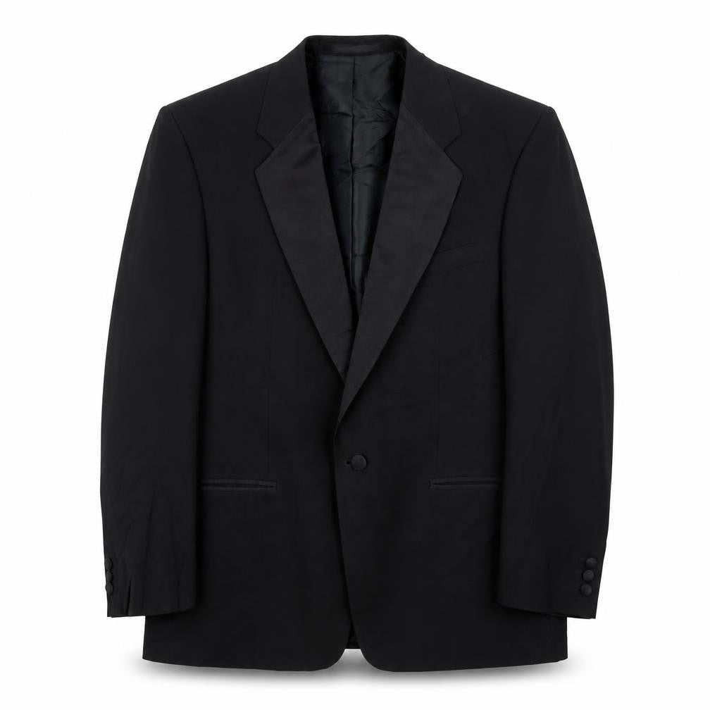 Greenwoods Classic Mens Black Polyester Jacket Suit Jacket Size 42 Regular