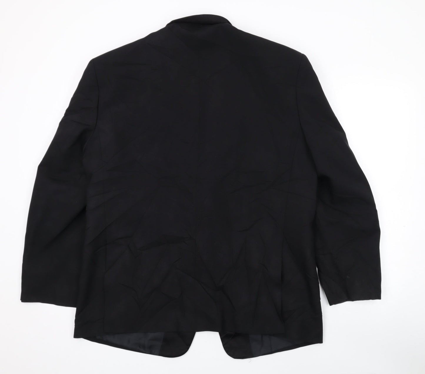 Greenwoods Classic Mens Black Polyester Jacket Suit Jacket Size 42 Regular