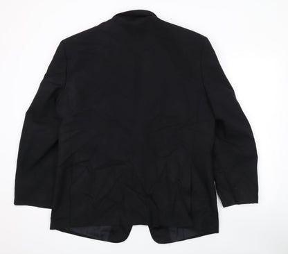 Greenwoods Classic Mens Black Polyester Jacket Suit Jacket Size 42 Regular
