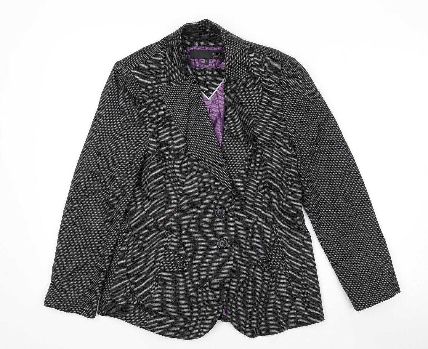 NEXT Womens Black Jacket Blazer Size 8 Button