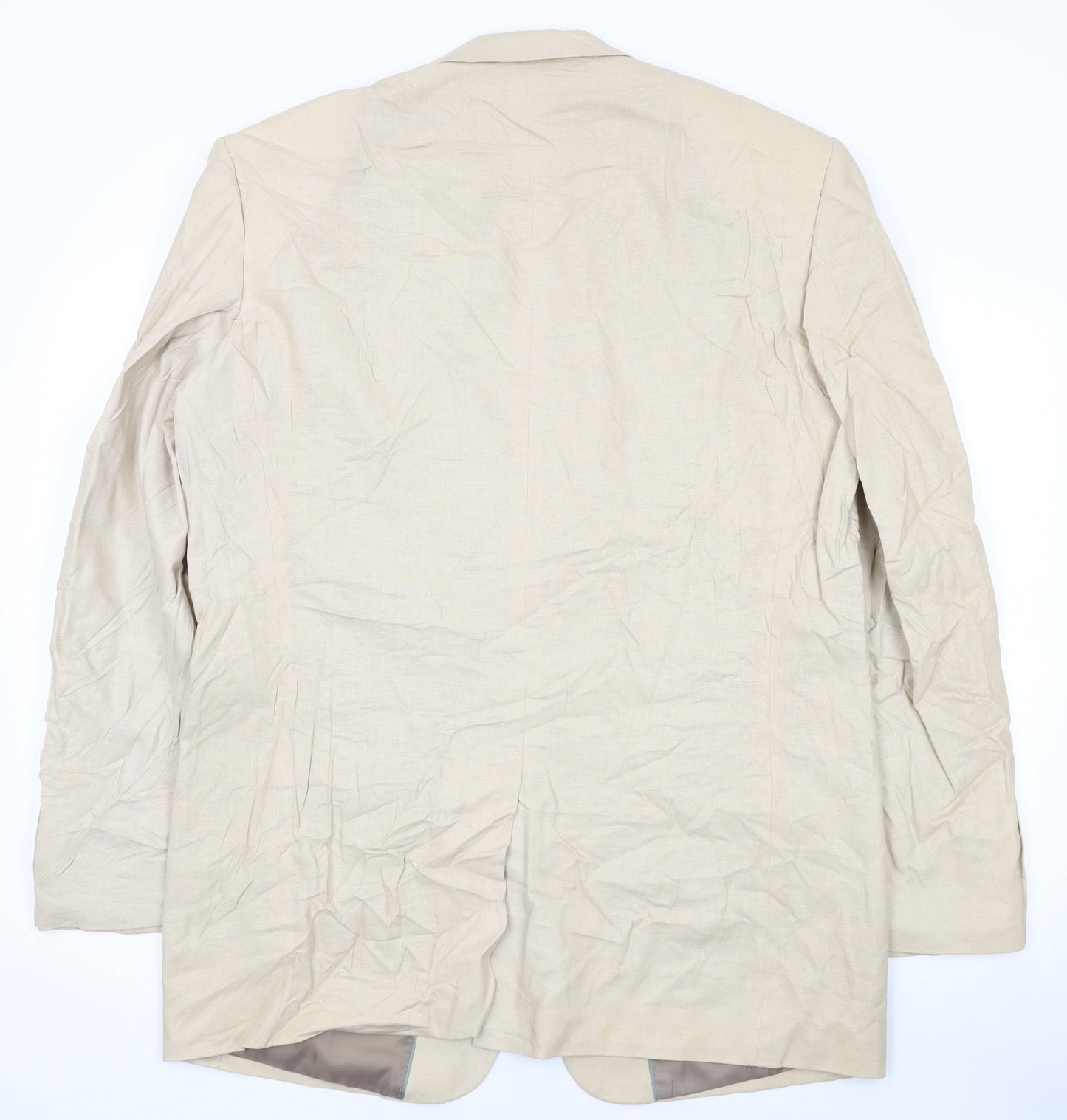 Butler and Webb Mens Beige Linen Jacket Suit Jacket Size 42 Regular