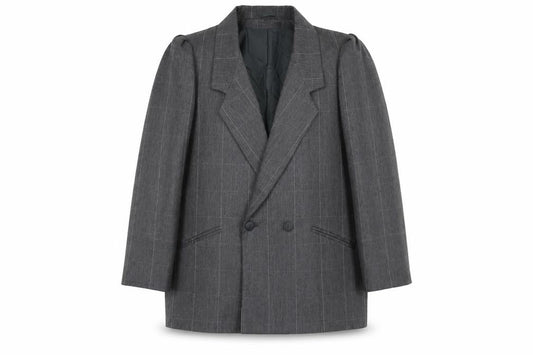 C&A Womens Grey Check Polyester Jacket Blazer Size 18
