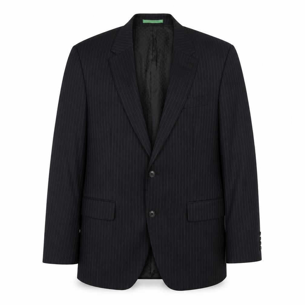 NEXT Mens Black Striped Wool Jacket Blazer Size 40 Regular