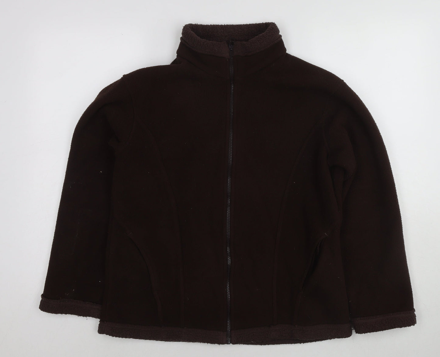 Marks and Spencer Womens Brown Jacket Size 14 Zip