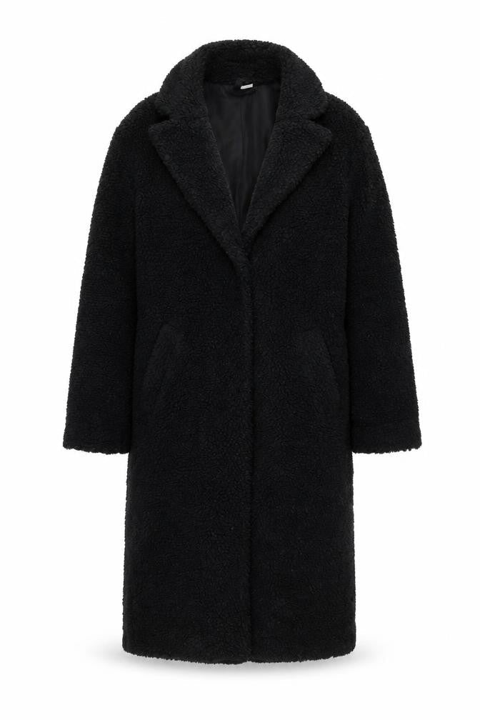 Divided by H&M Womens Black Overcoat Coat Size 2XS Button